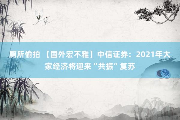 厕所偷拍 【国外宏不雅】中信证券：2021年大家经济将迎来“共振”复苏