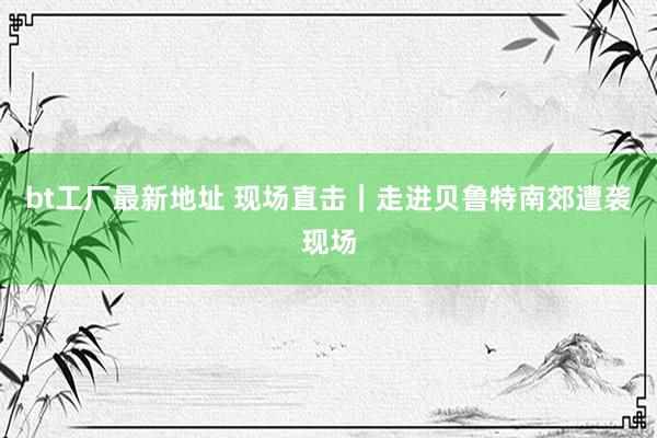 bt工厂最新地址 现场直击｜走进贝鲁特南郊遭袭现场