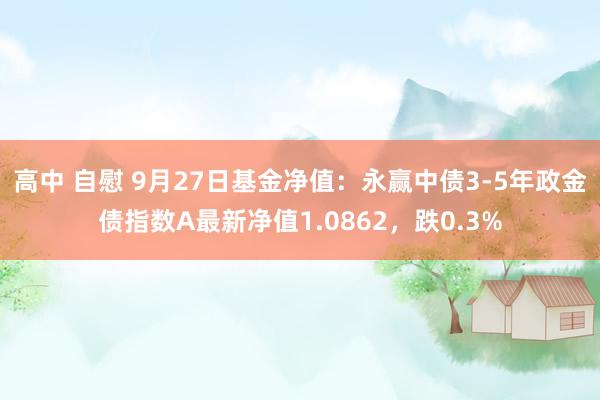 高中 自慰 9月27日基金净值：永赢中债3-5年政金债指数A最新净值1.0862，跌0.3%