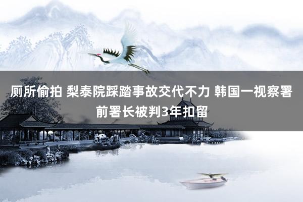 厕所偷拍 梨泰院踩踏事故交代不力 韩国一视察署前署长被判3年扣留