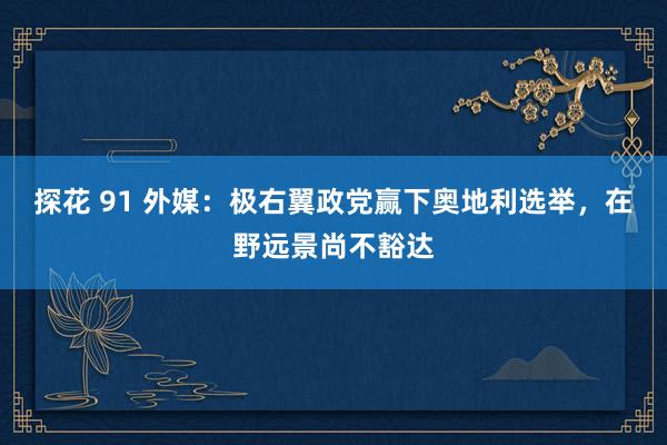 探花 91 外媒：极右翼政党赢下奥地利选举，在野远景尚不豁达