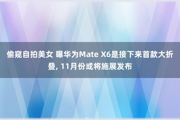 偷窥自拍美女 曝华为Mate X6是接下来首款大折叠， 11月份或将施展发布