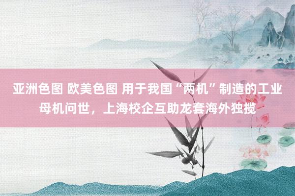 亚洲色图 欧美色图 用于我国“两机”制造的工业母机问世，上海校企互助龙套海外独揽