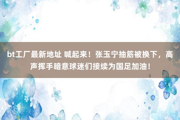 bt工厂最新地址 喊起来！张玉宁抽筋被换下，<a href=