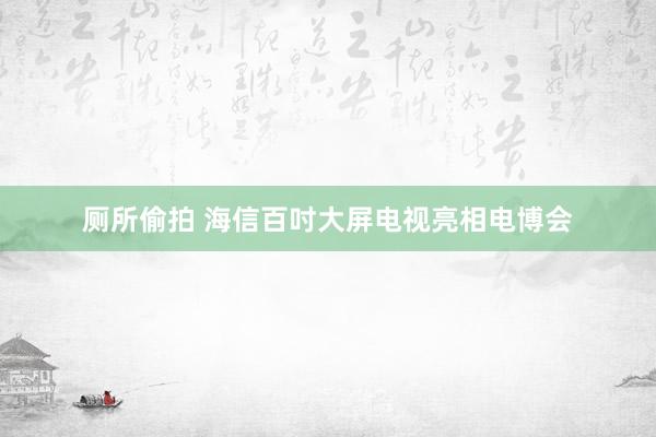 厕所偷拍 海信百吋大屏电视亮相电博会