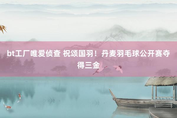 bt工厂唯爱侦查 祝颂国羽！丹麦羽毛球公开赛夺得三金