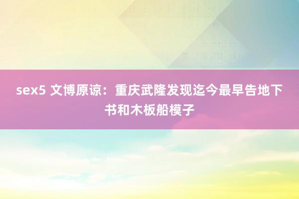 sex5 文博原谅：重庆武隆发现迄今最早告地下书和木板船模子