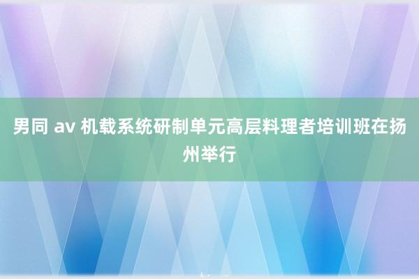 男同 av 机载系统研制单元高层料理者培训班在扬州举行
