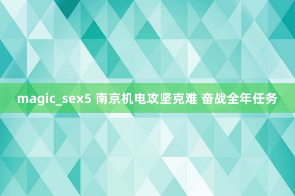 magic_sex5 南京机电攻坚克难 奋战全年任务