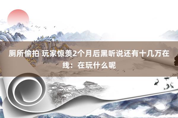 厕所偷拍 玩家惊羡2个月后黑听说还有十几万在线：在玩什么呢