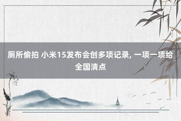 厕所偷拍 小米15发布会创多项记录， 一项一项给全国清点