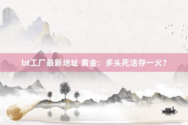 bt工厂最新地址 黄金：多头死活存一火？