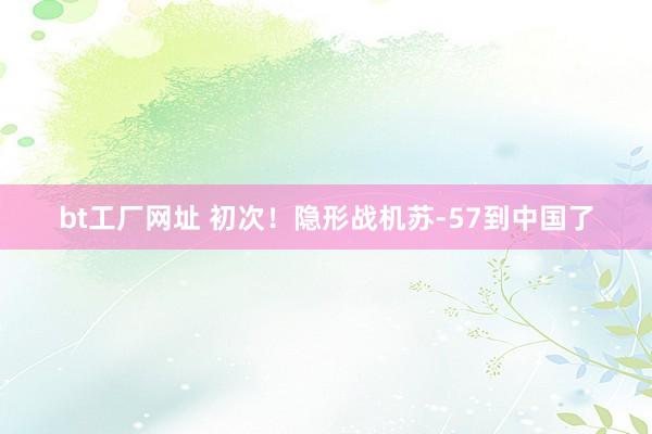 bt工厂网址 初次！隐形战机苏-57到中国了