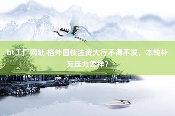bt工厂网址 格外国债注资大行不得不发，本钱补充压力怎样？