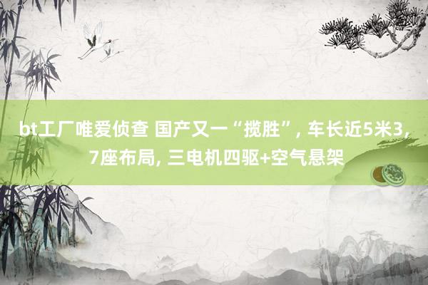 bt工厂唯爱侦查 国产又一“揽胜”， 车长近5米3， 7座布局， 三电机四驱+空气悬架