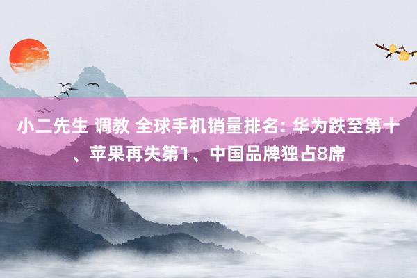 小二先生 调教 全球手机销量排名: 华为跌至第十、苹果再失第1、中国品牌独占8席