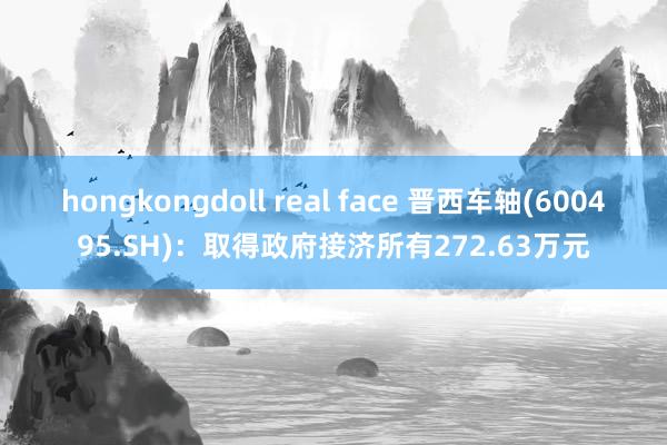 hongkongdoll real face 晋西车轴(600495.SH)：取得政府接济所有272.63万元