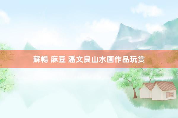 蘇暢 麻豆 潘文良山水画作品玩赏
