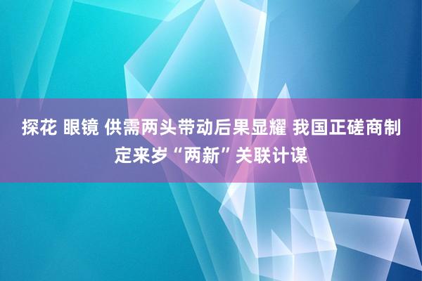 探花 眼镜 供需两头带动后果显耀 我国正磋商制定来岁“两新”关联计谋
