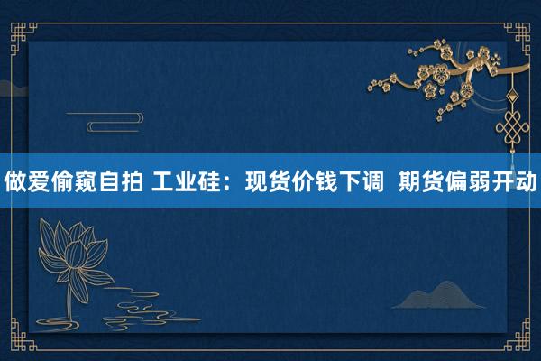 做爱偷窥自拍 工业硅：现货价钱下调  期货偏弱开动