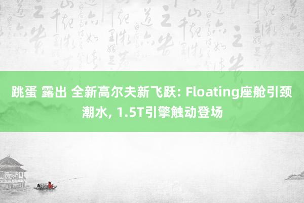 跳蛋 露出 全新高尔夫新飞跃: Floating座舱引颈潮水， 1.5T引擎触动登场
