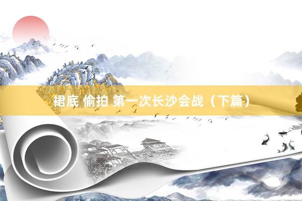 裙底 偷拍 第一次长沙会战（下篇）