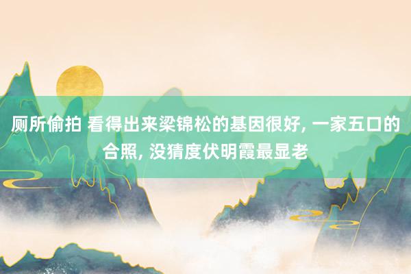 厕所偷拍 看得出来梁锦松的基因很好， 一家五口的合照， 没猜度伏明霞最显老