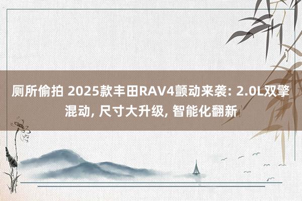 厕所偷拍 2025款丰田RAV4颤动来袭: 2.0L双擎混动， 尺寸大升级， 智能化翻新