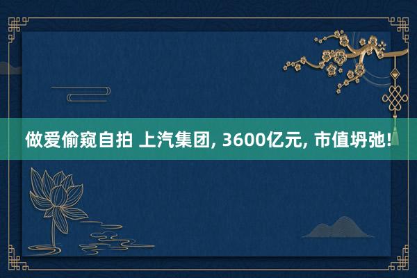 做爱偷窥自拍 上汽集团， 3600亿元， 市值坍弛!