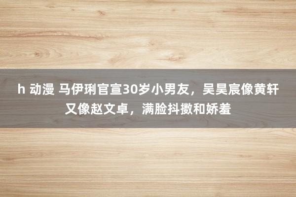 h 动漫 马伊琍官宣30岁小男友，吴昊宸像黄轩又像赵文卓，满脸抖擞和娇羞