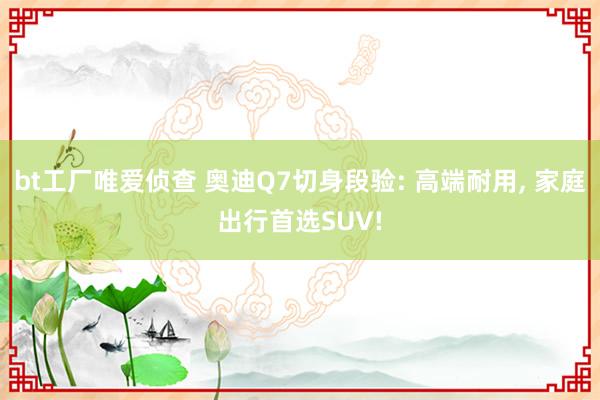 bt工厂唯爱侦查 奥迪Q7切身段验: 高端耐用， 家庭出行首选SUV!