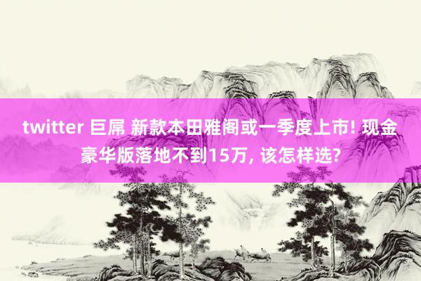 twitter 巨屌 新款本田雅阁或一季度上市! 现金豪华版落地不到15万， 该怎样选?