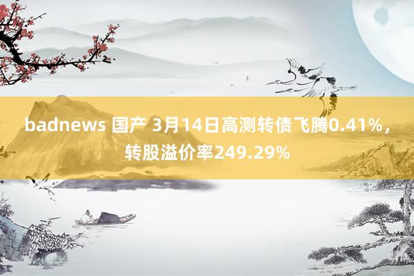 badnews 国产 3月14日高测转债飞腾0.41%，转股溢价率249.29%