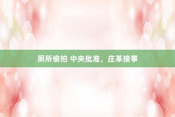 厕所偷拍 中央批准，庄革接事