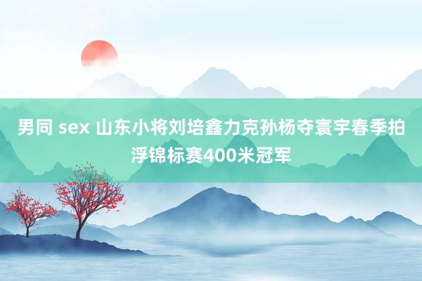 男同 sex 山东小将刘培鑫力克孙杨夺寰宇春季拍浮锦标赛400米冠军