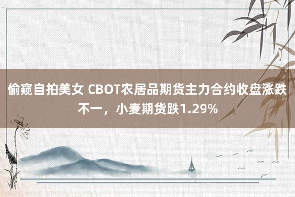 偷窥自拍美女 CBOT农居品期货主力合约收盘涨跌不一，小麦期货跌1.29%