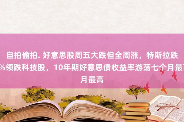 自拍偷拍. 好意思股周五大跌但全周涨，特斯拉跌5%领跌科技股，10年期好意思债收益率游荡七个月最高