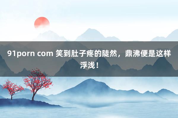 91porn com 笑到肚子疼的陡然，鼎沸便是这样浮浅！