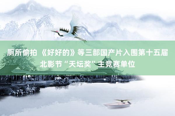 厕所偷拍 《好好的》等三部国产片入围第十五届北影节“天坛奖”主竞赛单位
