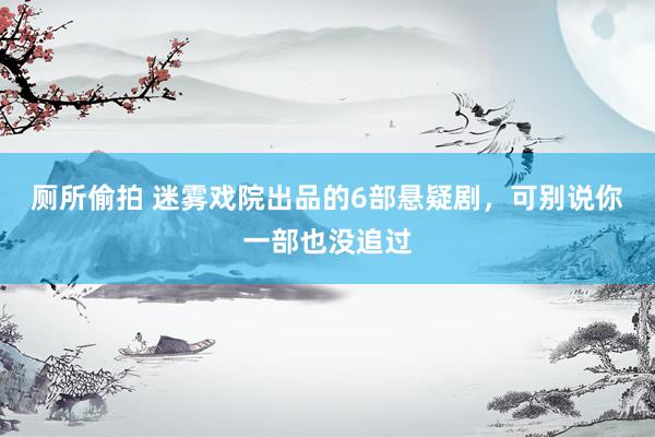 厕所偷拍 迷雾戏院出品的6部悬疑剧，可别说你一部也没追过