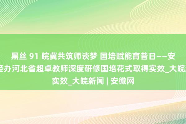 黑丝 91 皖冀共筑师谈梦 国培赋能育昔日——安徽绽开大学经办河北省超卓教师深度研修国培花式取得实效_大皖新闻 | 安徽网