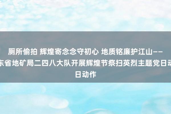 厕所偷拍 辉煌寄念念守初心 地质铭廉护江山——山东省地矿局二四八大队开展辉煌节祭扫英烈主题党日动作