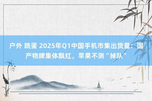 户外 跳蛋 2025年Q1中国手机市集出货量：国产物牌集体飘红，苹果不测“掉队”