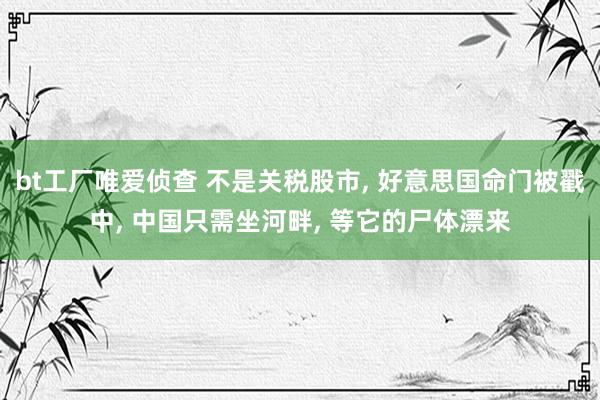 bt工厂唯爱侦查 不是关税股市， 好意思国命门被戳中， 中国只需坐河畔， 等它的尸体漂来