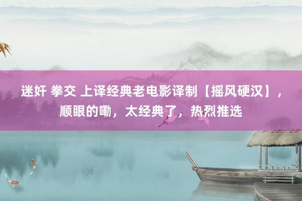 迷奸 拳交 上译经典老电影译制【摇风硬汉】，顺眼的嘞，太经典了，热烈推选