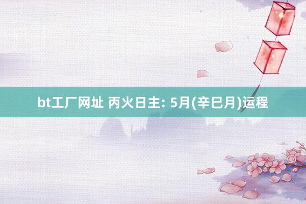 bt工厂网址 丙火日主: 5月(辛巳月)运程