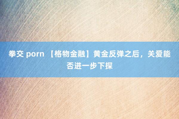 拳交 porn 【格物金融】黄金反弹之后，关爱能否进一步下探